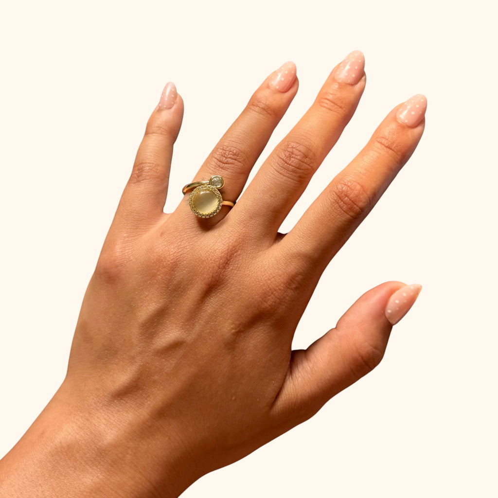 Bague anti-stress ajustable - Calm moon