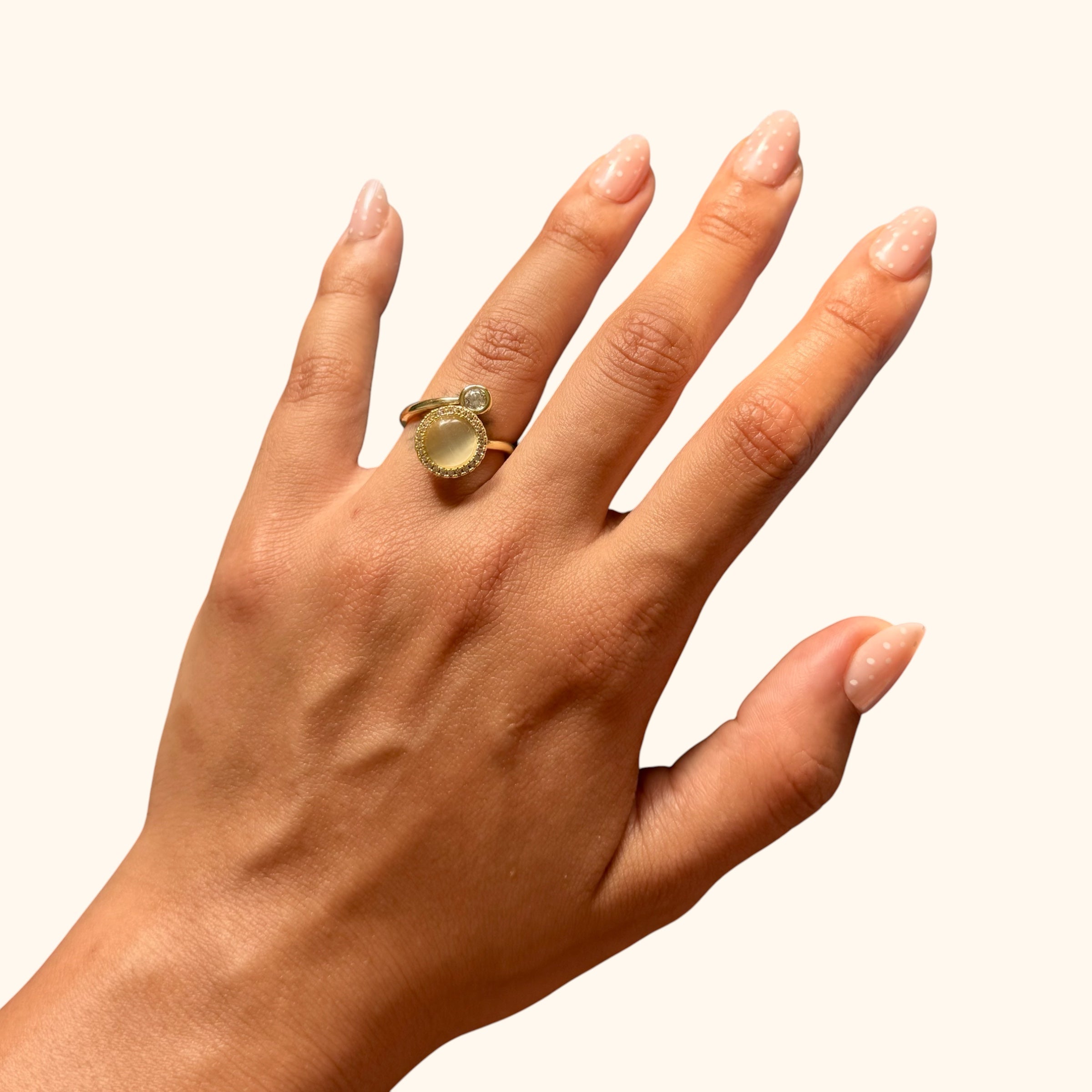 Bague anti-stress ajustable - Calm moon