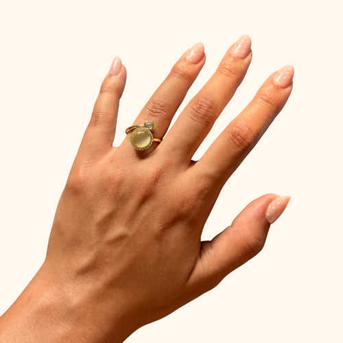 Bague anti-stress ajustable - Calm moon